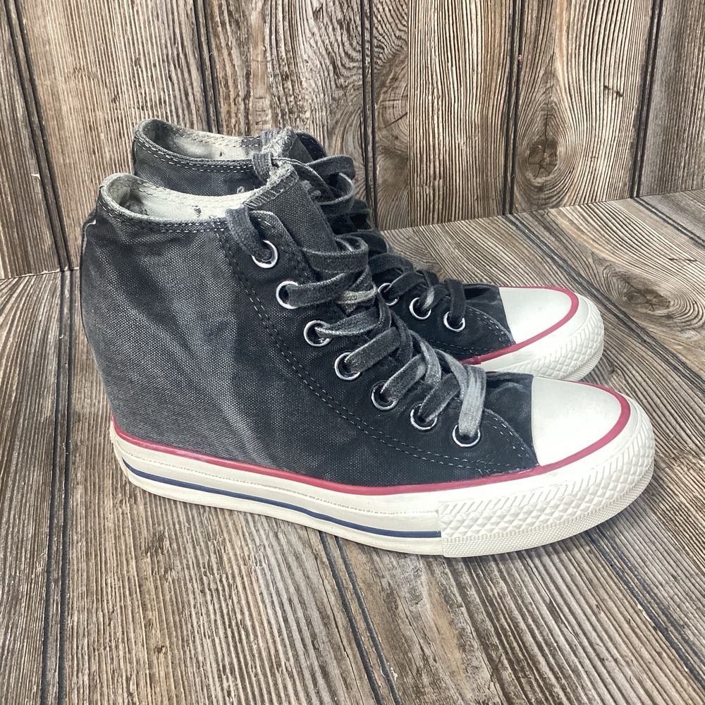Converse Womens CTAS Hidden Wedge Sneakers 547193C Grey Lace Up Womens Size 5 US